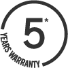 5 year warranty