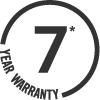 7 years warranty